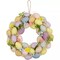 12.5" Multicolor Spring Wreath with Floral and Easter Egg Accents Seasonal Door Decor